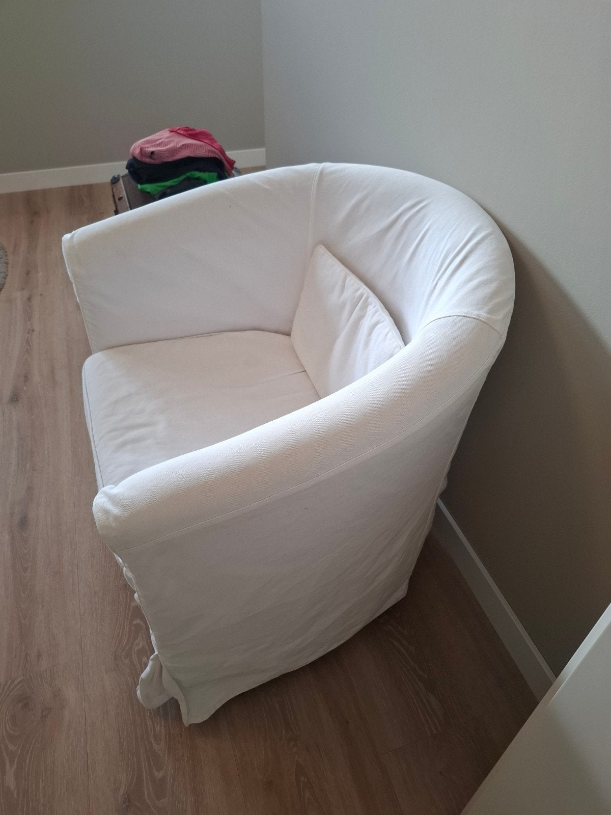 Comfortabele witte fauteuil, Huis en Inrichting, Ophalen, Modern, Comfortabel, Gebruikt, 75 tot 100 cm