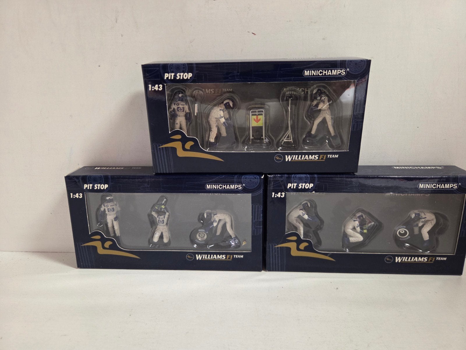 Minichamps Williams F1 Pit Crew div.setjes 1:43, Auto, ., Nieuw, Ophalen of Verzenden