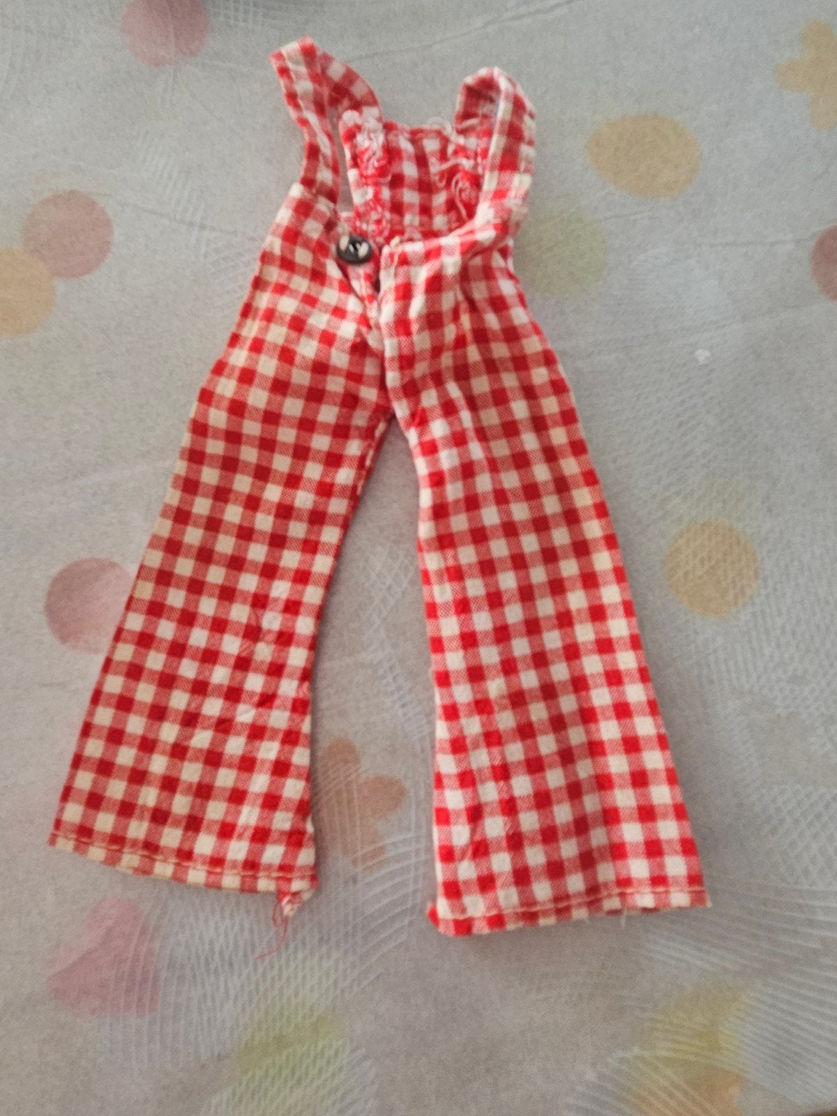Daisy Mary Quant overall rood wit geblokt barbiekleding, Ophalen of Verzenden