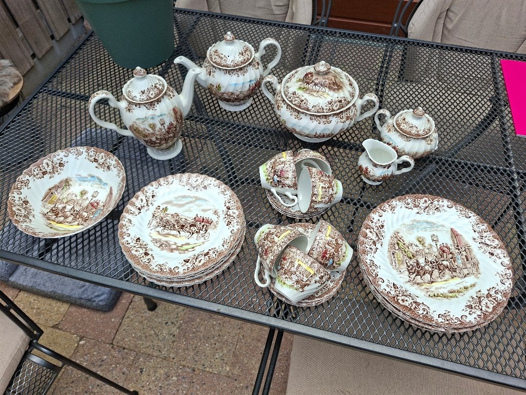 Antiek servies, Ophalen