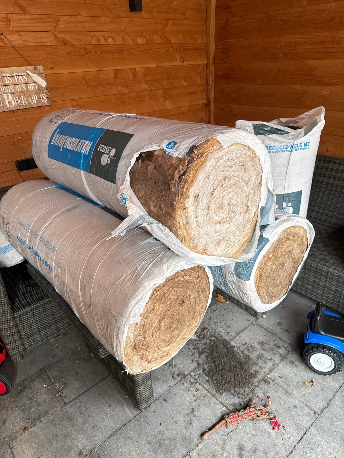 Knauf Insulation Naturoll 032 Glaswol - 10,955m2, 12 cm of meer, Nieuw, Ophalen of Verzenden, 15 m² of meer