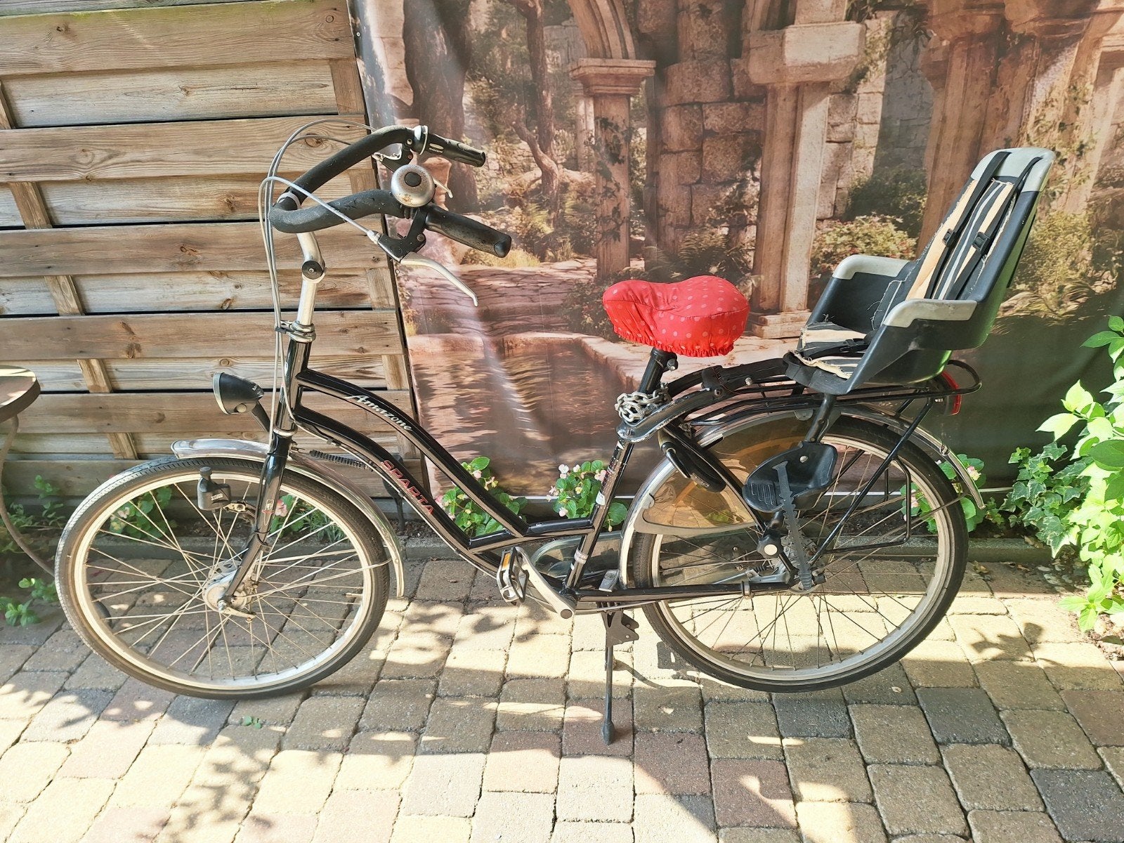 Sparta Amazone mamafiets+ Bobike kinderzitje+ antilekbanden, Ophalen, 1 zitje, Gebruikt, Sparta