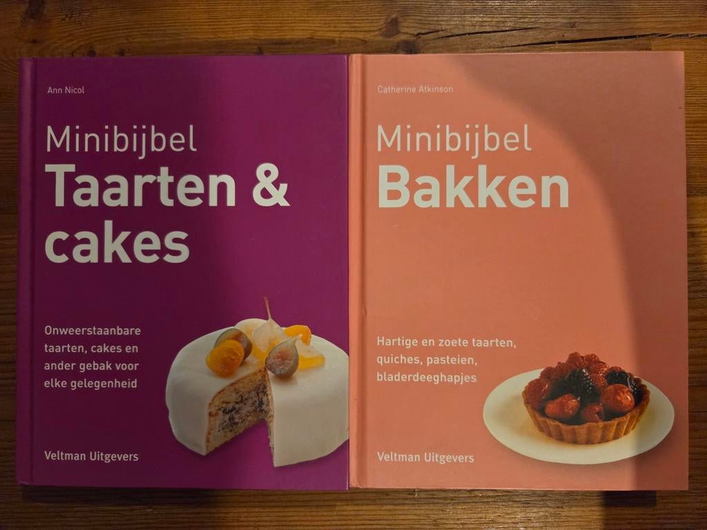 Set van 2 Minibijbels: Bakken + Taarten & Cakes, Taart, Gebak en Desserts, Ann Nicol, Catherine Atkinson, Ophalen of Verzenden