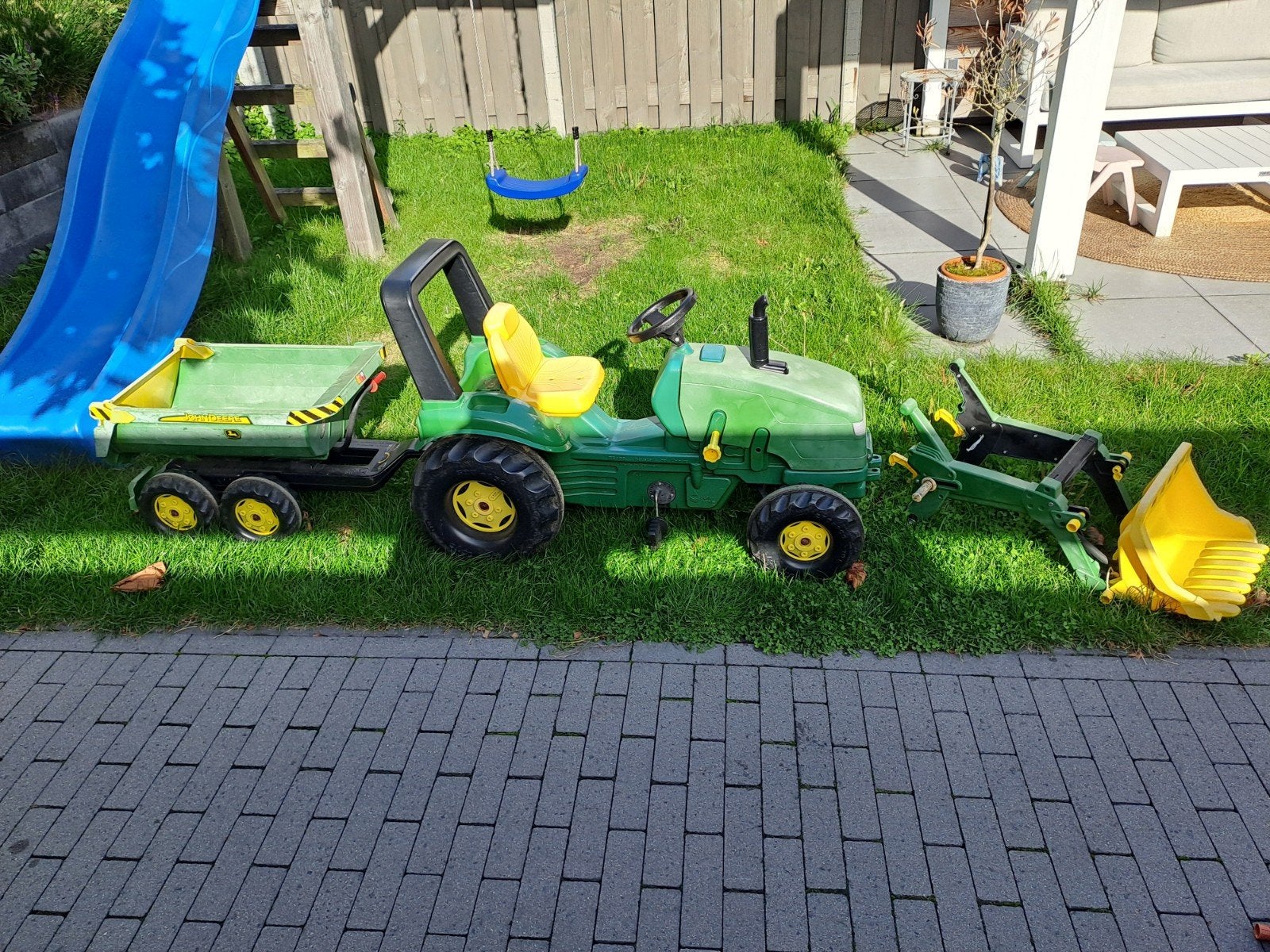 Rolly Toys Junior John Deere met voorlader en kiepkar, Kinderen en Baby's, Ophalen