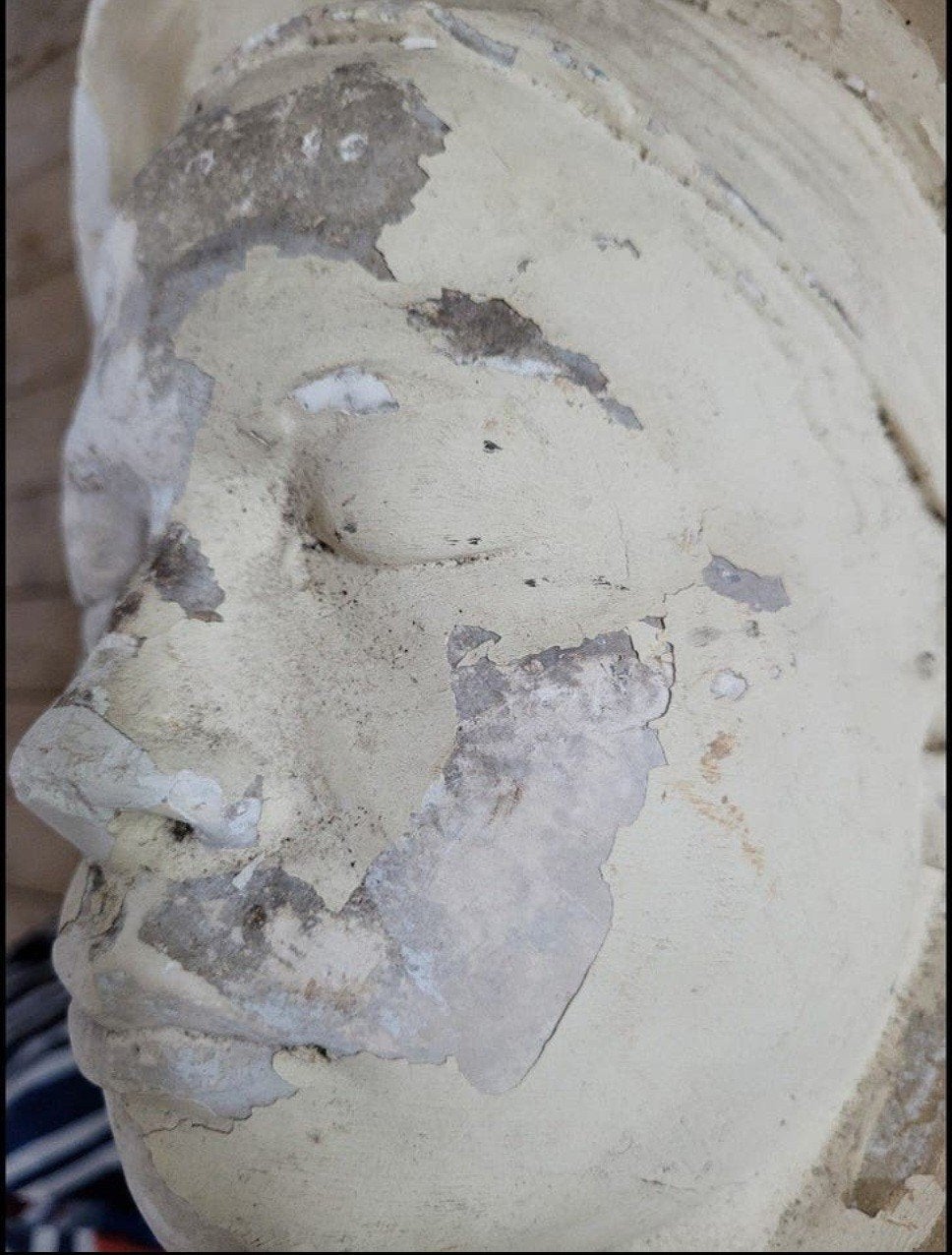 Antiek gips doden doods masker Macaber - Rariteit-Death Mask, Ophalen of Verzenden