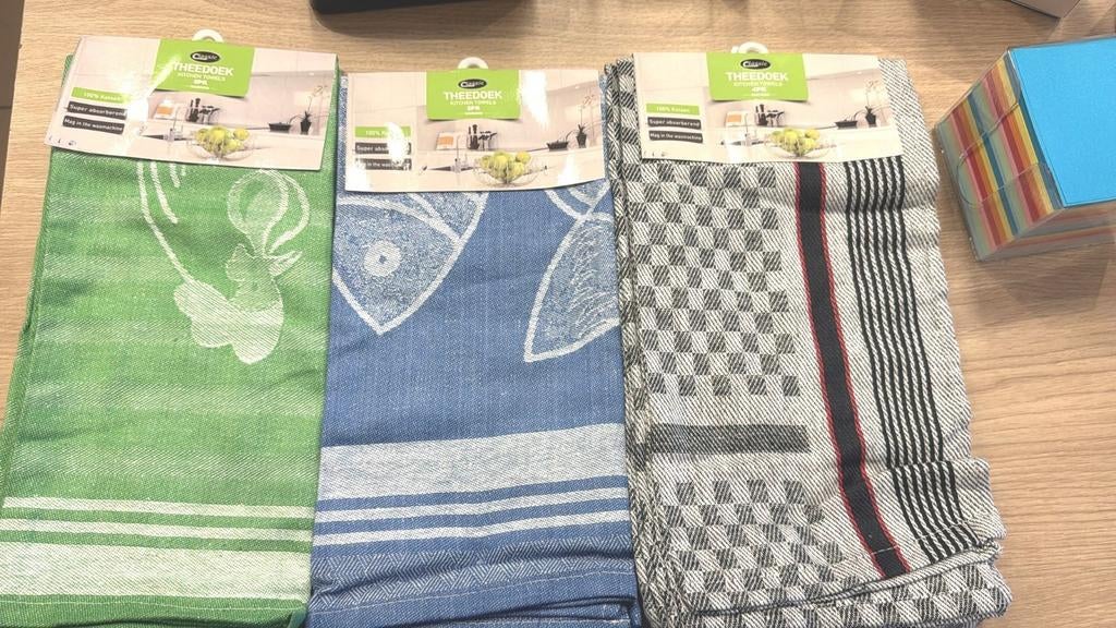 Theedoeken, Huis en Inrichting, Keuken | Textiel, Ophalen, Blauw