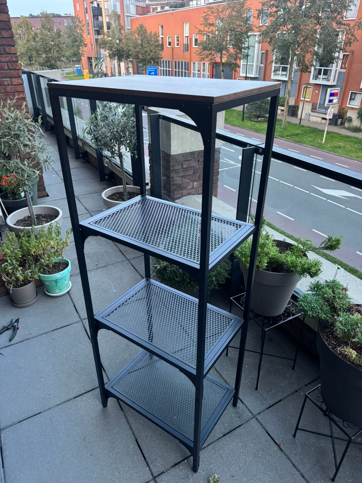 IKEA FJÄLLBO stellingkast 51x36x136 zwart/hout, Ophalen, Zo goed als nieuw