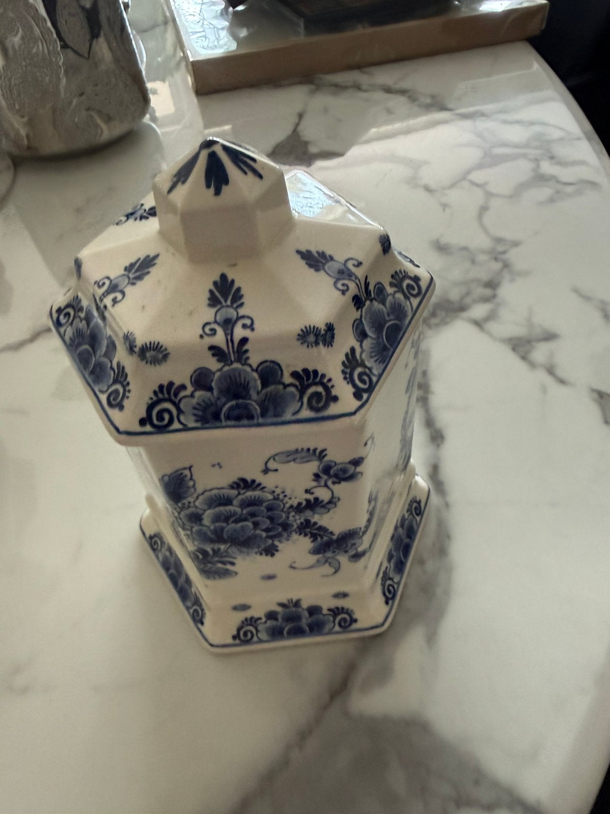 Delfts blauwe pot en soort botervloot en vazen, Ophalen of Verzenden