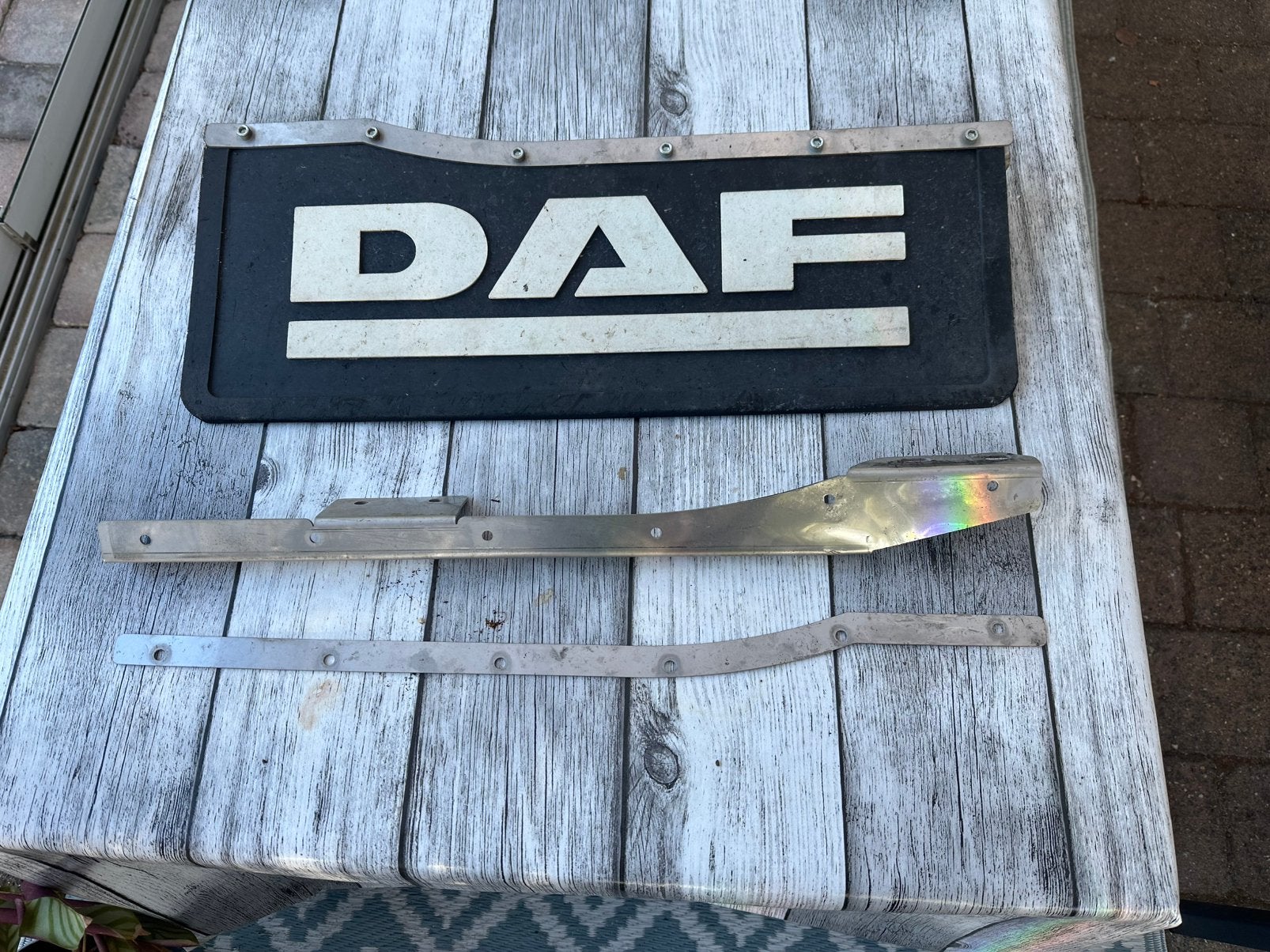 Daf cf/xf rvs beugels voor spatlappen., Ophalen, Gebruikt, DAF, Overige Auto-onderdelen