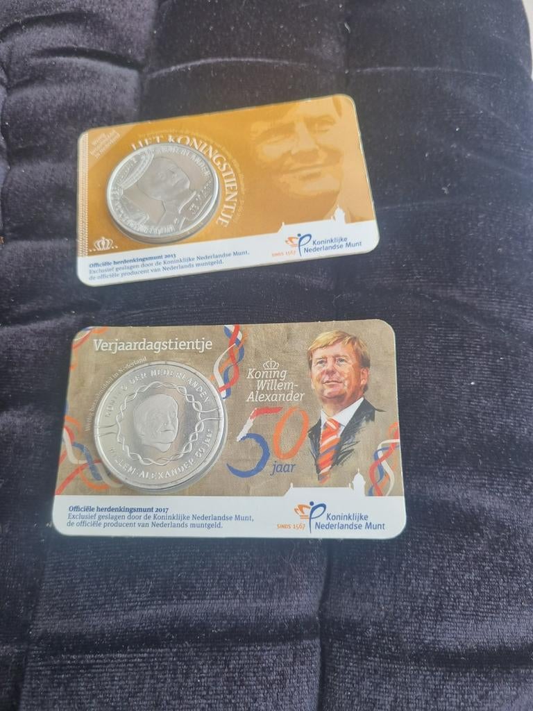 Koningstientje & Verjaardagstientje Willem-Alexander, Postzegels en Munten, Munten | Nederland, Ophalen, Setje, Koningin Beatrix