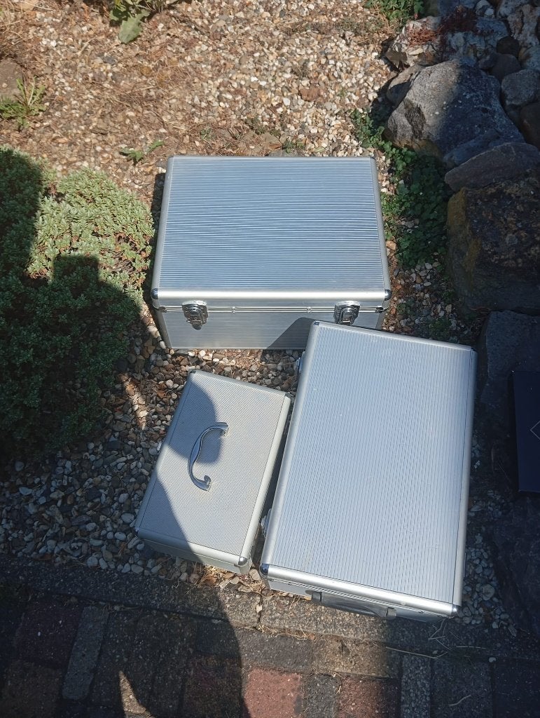 Set van 3 aluminium koffers/opbergboxen, Ophalen, Zo goed als nieuw, Algemeen