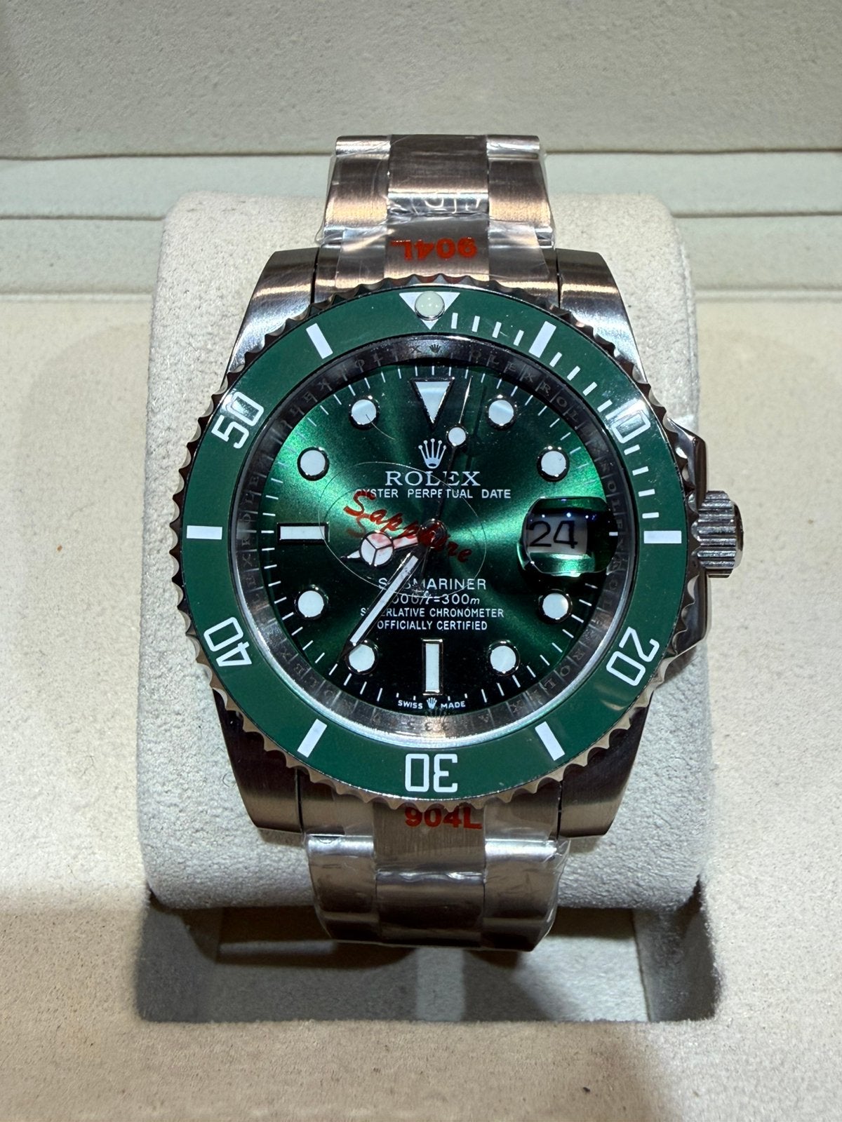Rolex submariner groen, Ophalen of Verzenden, Waterdicht, Nieuw, Android