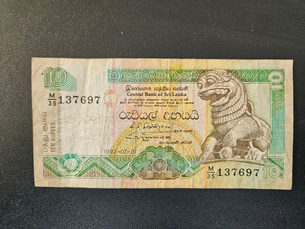 Sri Lanka pick 102b 1992, Postzegels en Munten, Bankbiljetten | Azië, Verzenden, Zuid-Azië, Los biljet