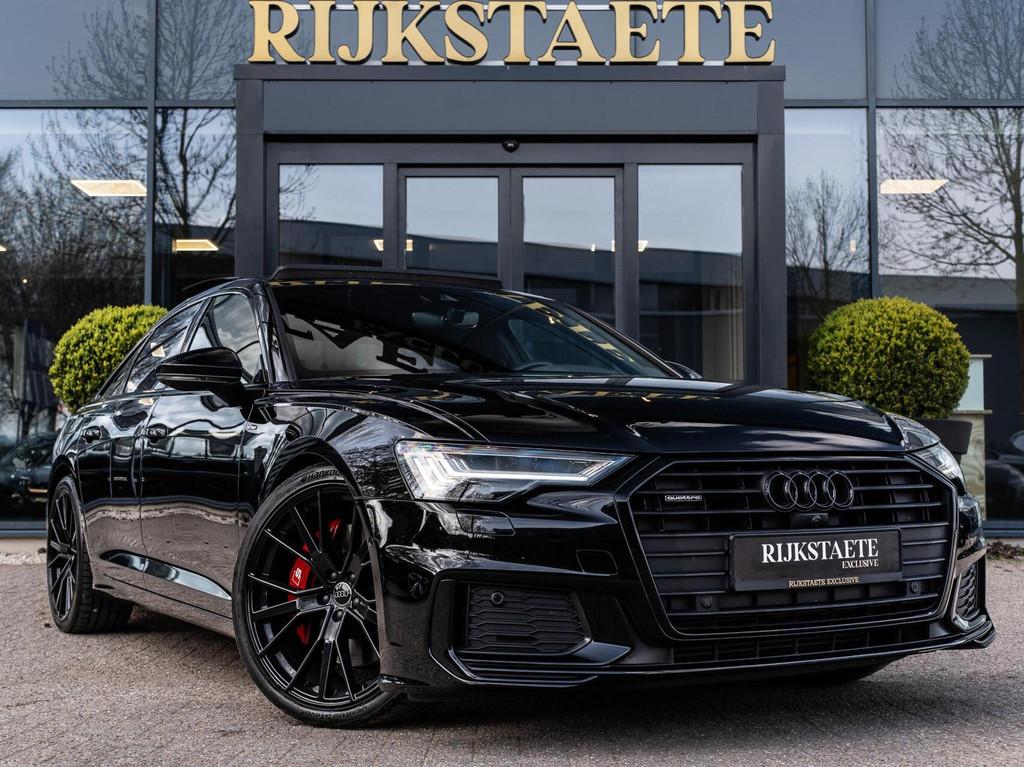 Audi A6 Limousine 55 TFSI e Quattro Competition|PANO|B&O|21', Auto's, Audi, Automaat, Gebruikt, 4 cilinders, Zwart