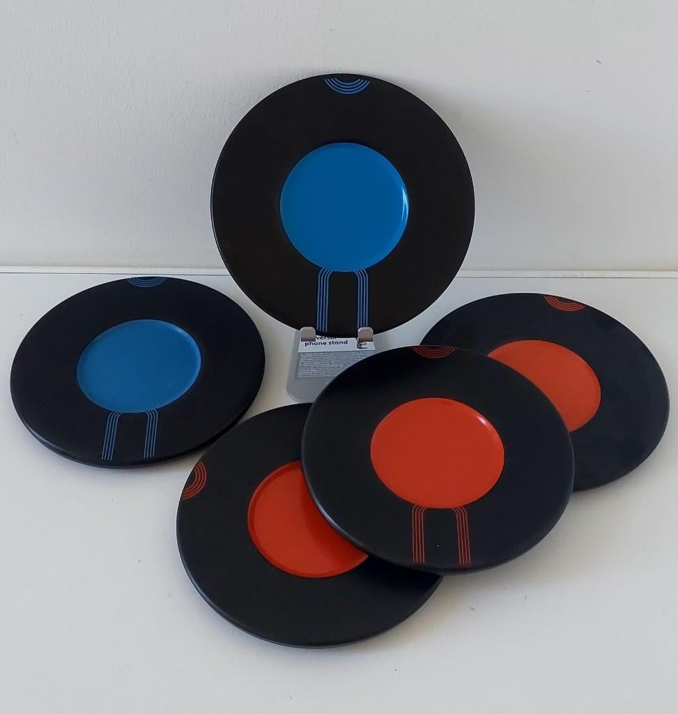 5 Vintage Retro Ikea Lp Sorla Record Bordjes borden bord, Eu, Eu, Keramiek, Ophalen of Verzenden