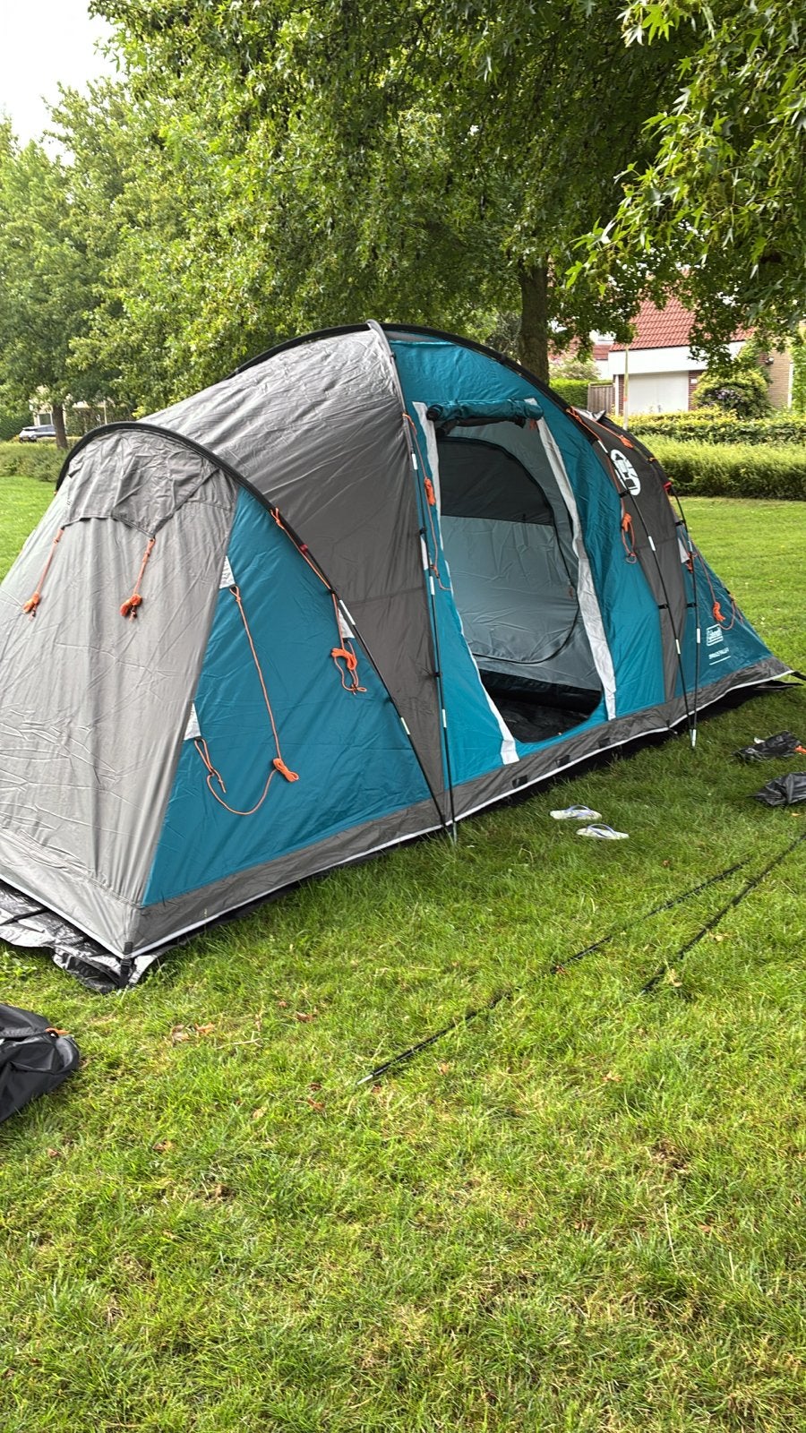 Coleman Tent Spruce Falls 4 Blauw - Slechts 1 week gebruikt, Ophalen, Nieuw, Tot en met 4