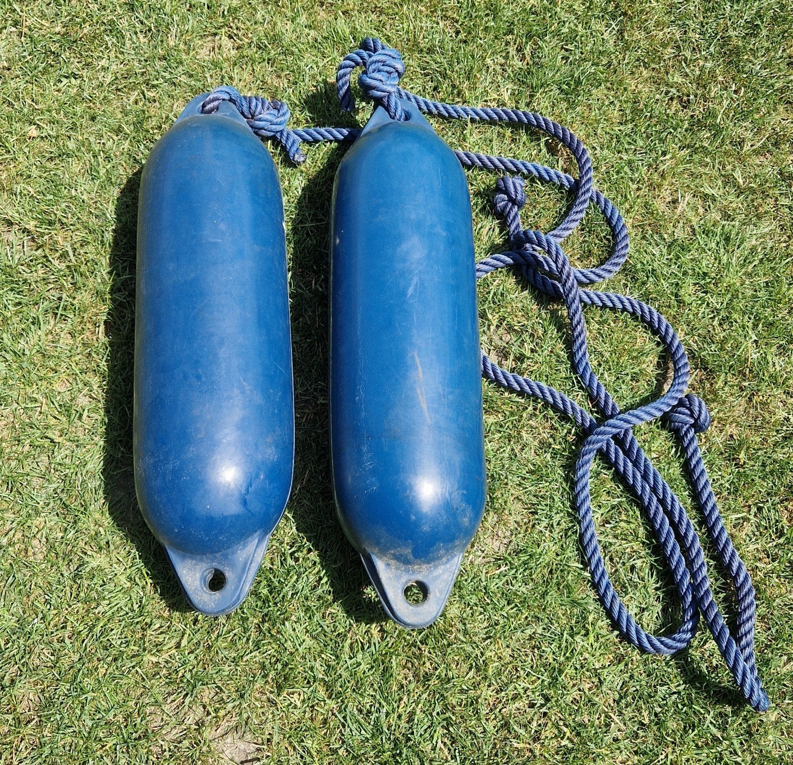 2x Stootwillen / Fenders met touw - Blauw, Ophalen of Verzenden, Overige typen