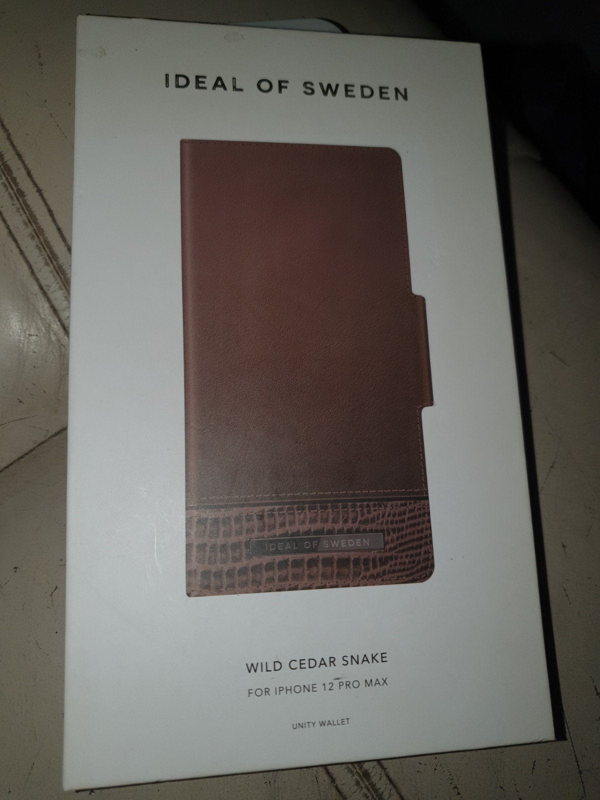 IDEAL OF SWEDEN Cedar Snake Unity Wallet iPhone 12 Pro Max, Ophalen, Pasjeshouder, Bruin, Nieuw