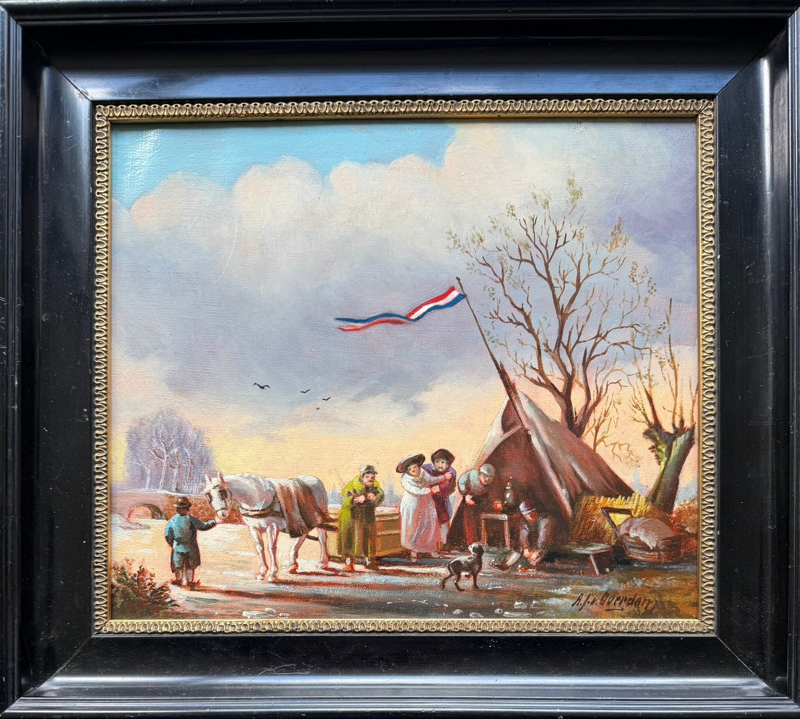 Romantisch ijsgezicht, Antiek en Kunst, Ophalen of Verzenden
