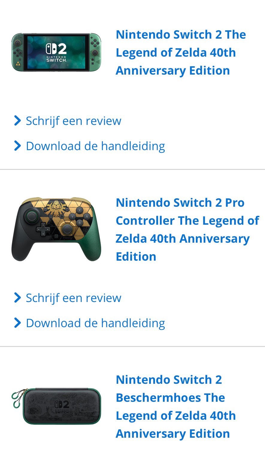 Nintendo Switch 2 Legend of Zelda - bundle, Ophalen, Nieuw, Met 1 controller