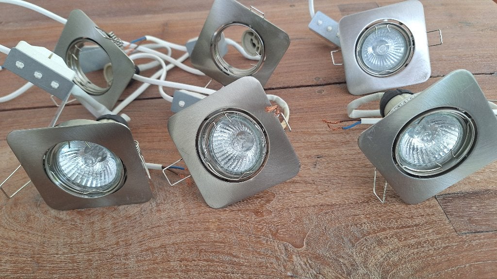Philips Inbouwspots, vierkant, 6 stuks, Ophalen, Zo goed als nieuw
