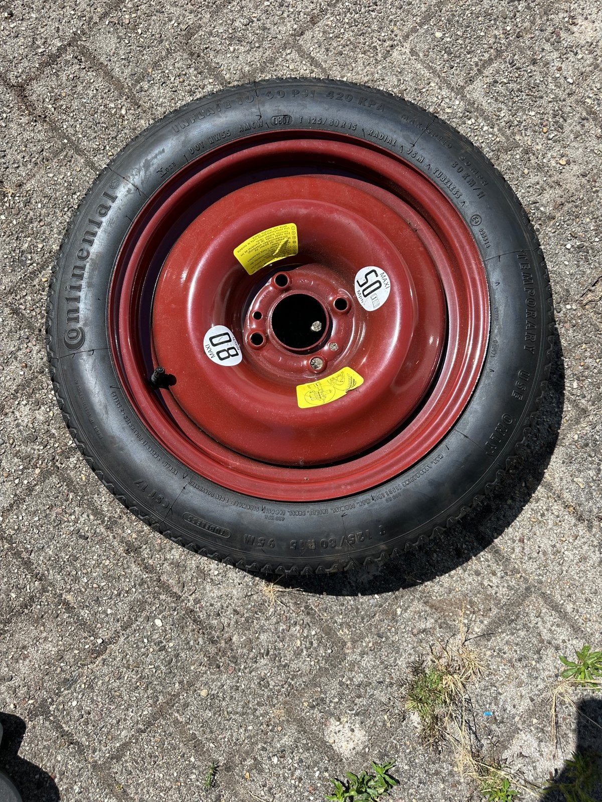 Reserveswiel Peugeot 207CC thuiskomertje, Ophalen of Verzenden, Zo goed als nieuw