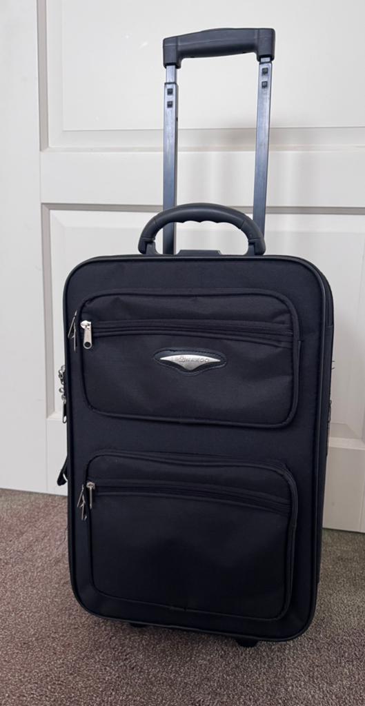Leonardo reiskoffer trolley zwart reistas 50x30x15, Ophalen of Verzenden, Zo goed als nieuw, Zwart, 30 cm of meer