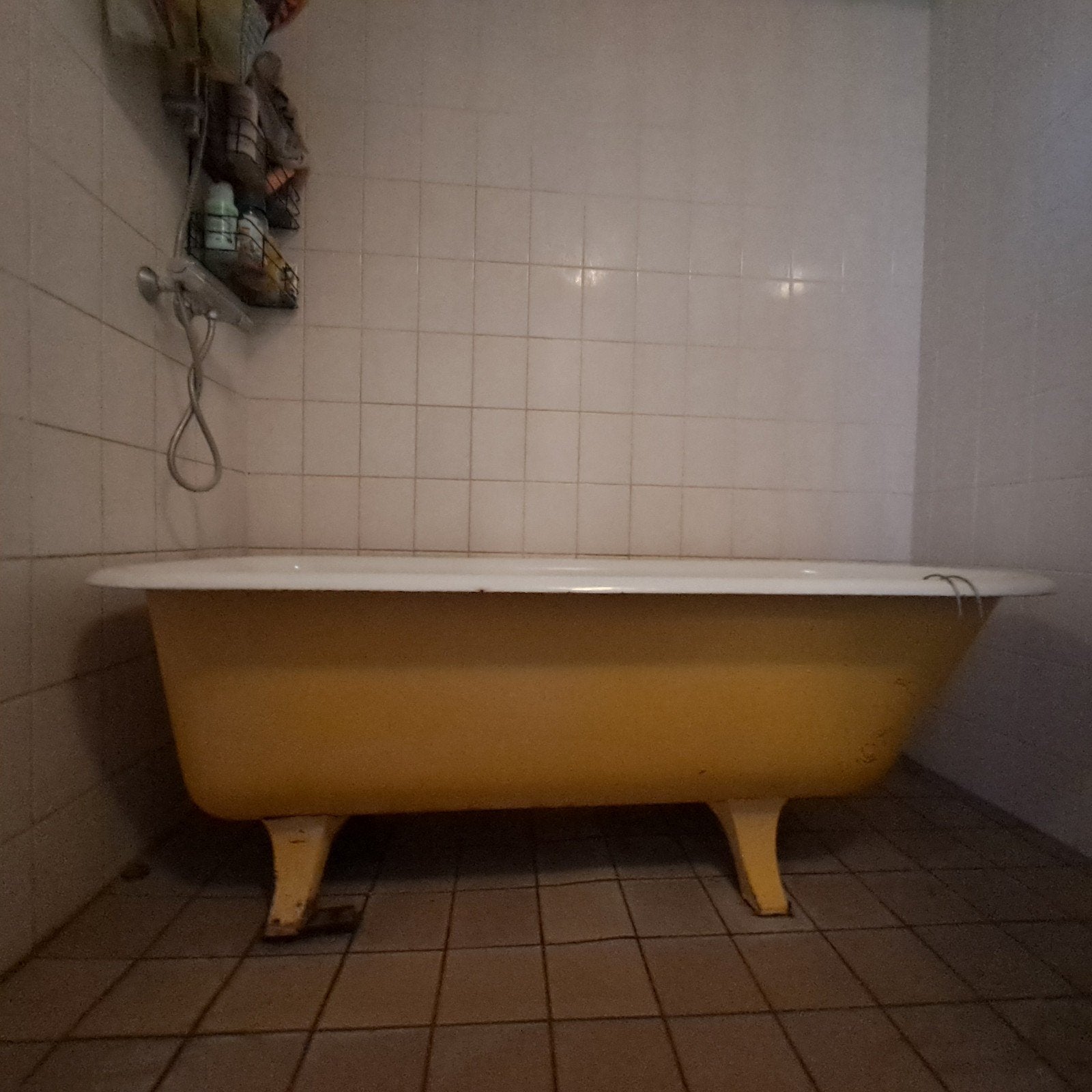Vintage ijzeren bad op pootjes - Klassiek en functioneel, Ophalen, Gebruikt, Bad