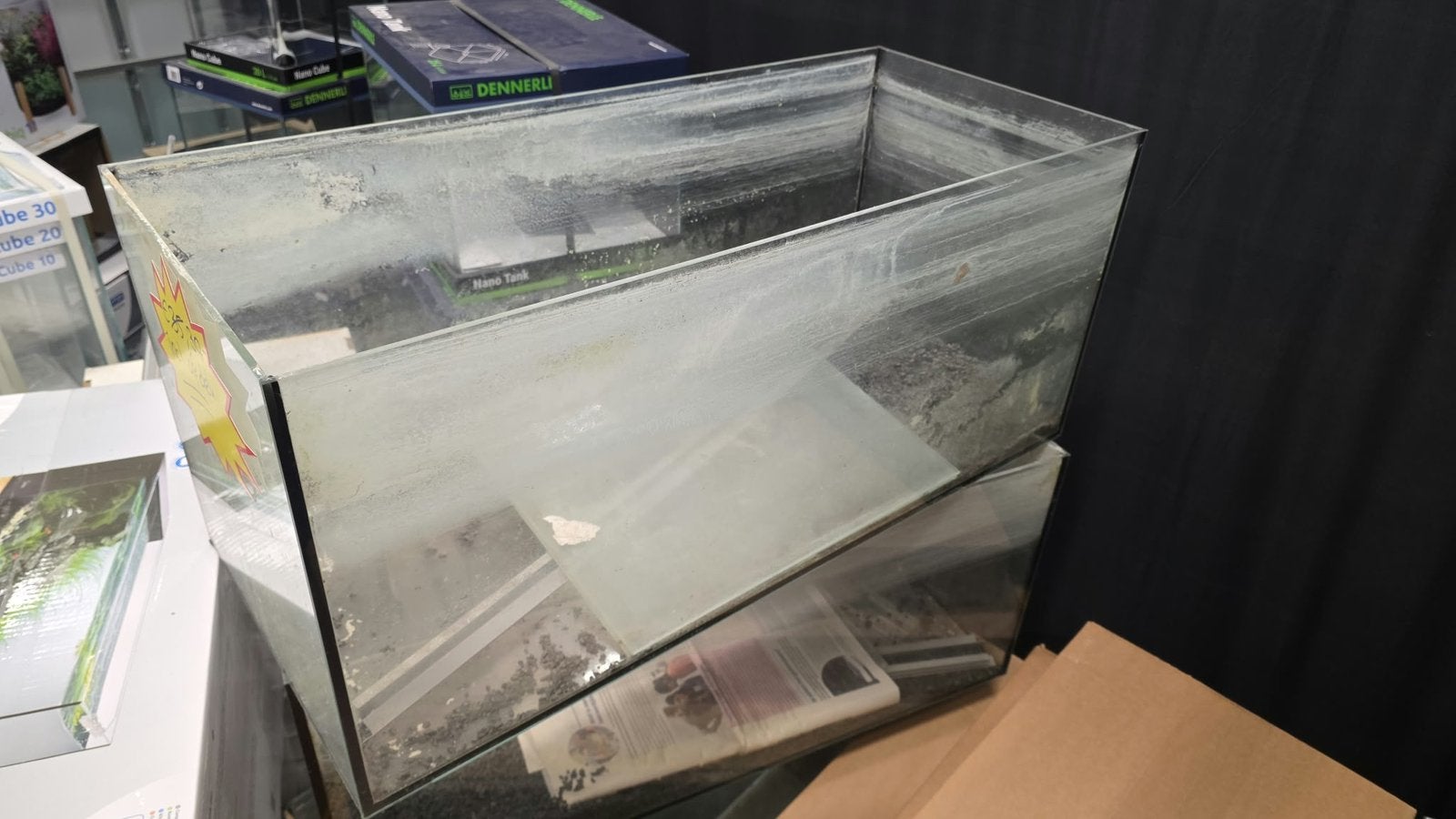 Aquarium 80x35x40 112liters, Ophalen, Inclusief deksel, Zo goed als nieuw, Leeg aquarium