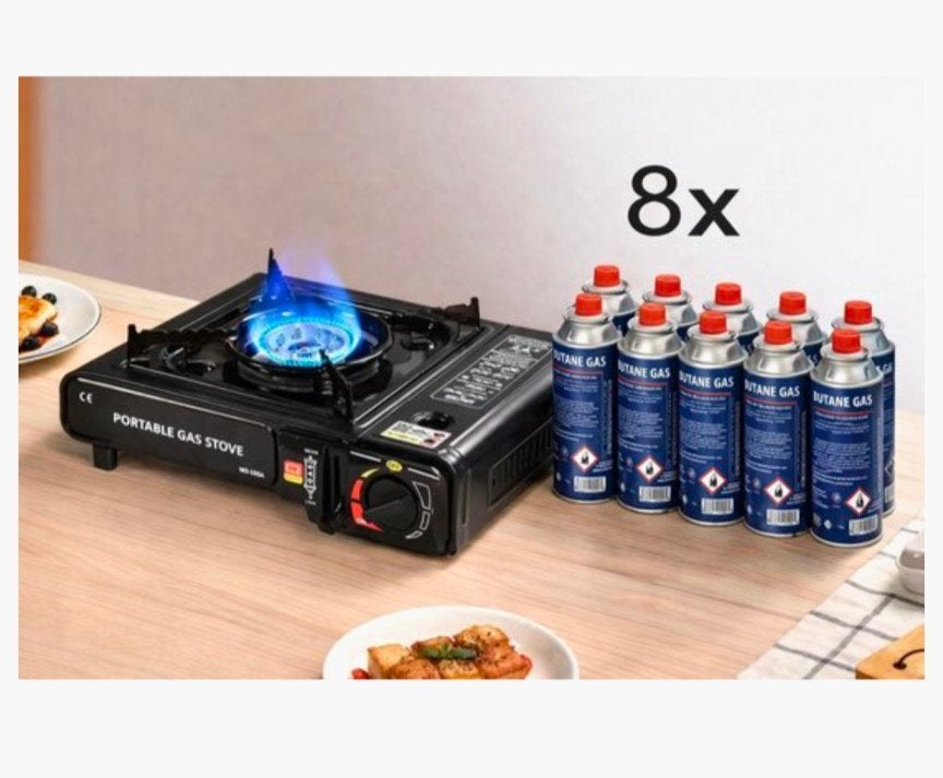 Camping Gasstel Kooktoestel Gasbrander Noodpakket Gaspit met, Ophalen of Verzenden, Nieuw