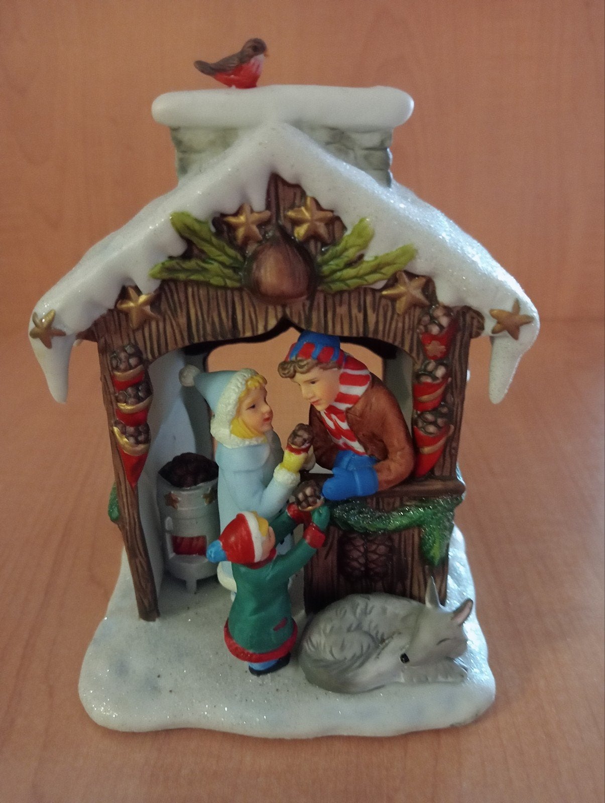 Kerst waxinelicht huisje, Ophalen of Verzenden, Zo goed als nieuw