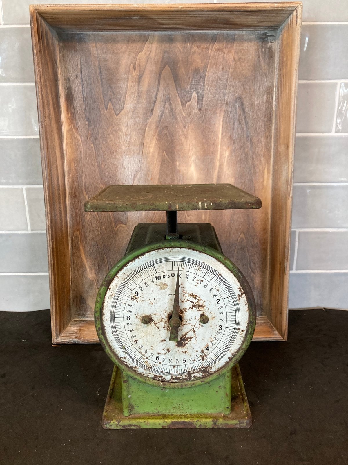 Brocante weegschaal (190325c), Ophalen of Verzenden