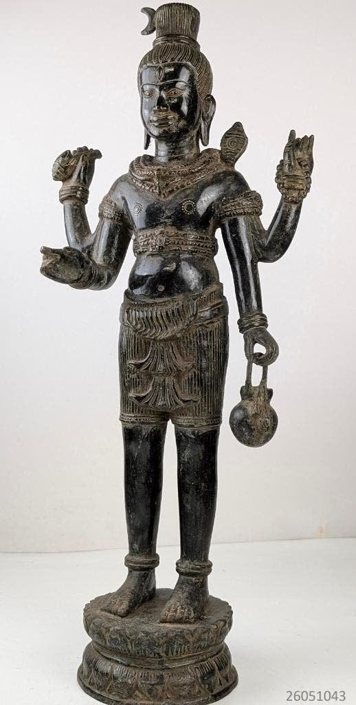 beeld Shiva  cambodja, Ophalen, Brons