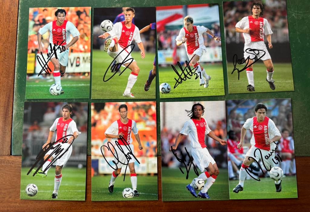 8 gesigneerde spelerskaarten Ajax 2006-2007, Verzamelen, Sportartikelen en Voetbal, Ophalen of Verzenden, Zo goed als nieuw, Ajax