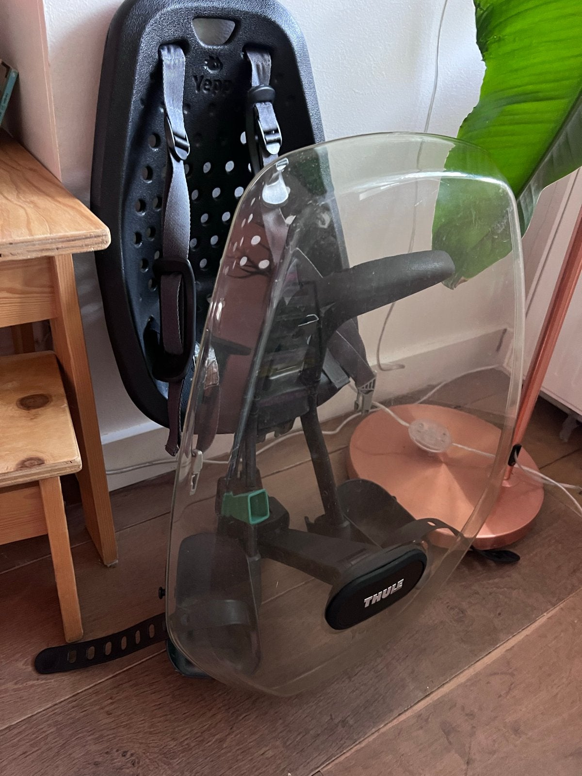 Yepp en Thule fietszitje met windscherm, Ophalen, Achterzitje, 9 t/m 18 kg, Gebruikt