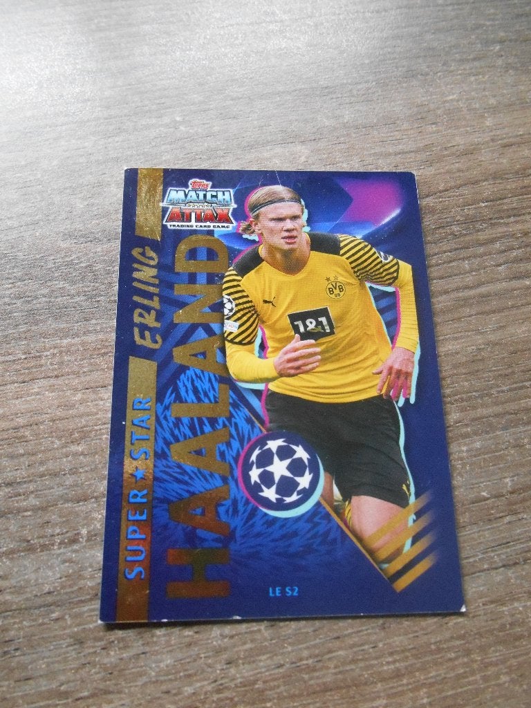 Topps Match Attax Erling Haaland, Ophalen of Verzenden, Gebruikt, Buitenlandse clubs, Poster, Plaatje of Sticker