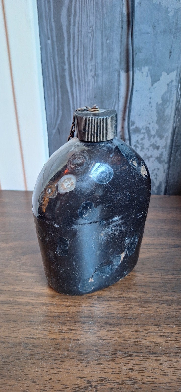 US WW2 enamled canteen veldfles 1942 #2, Verzamelen, Ophalen of Verzenden, Landmacht, Amerika, Overige typen