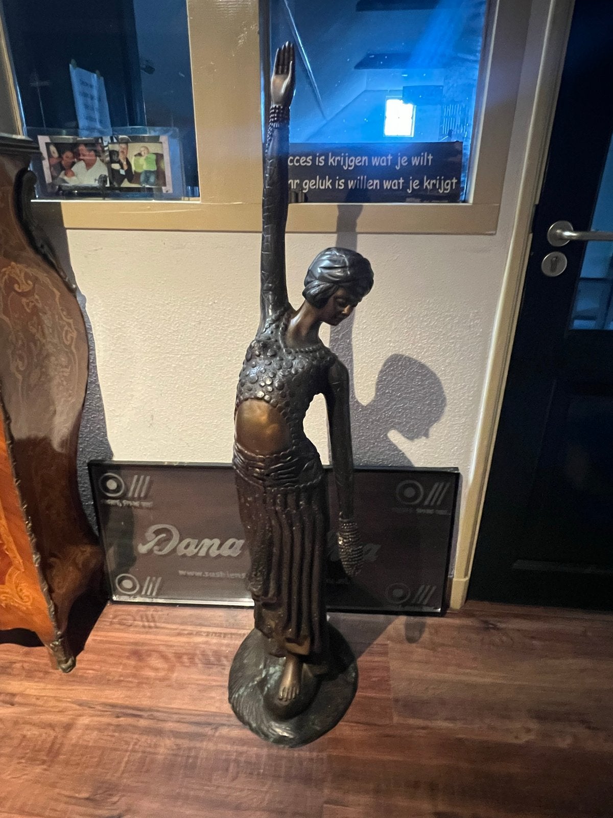 Bronzen Art Deco Beeld van Danseres, Ophalen, Art deco, 50 - 100 cm, Beeld