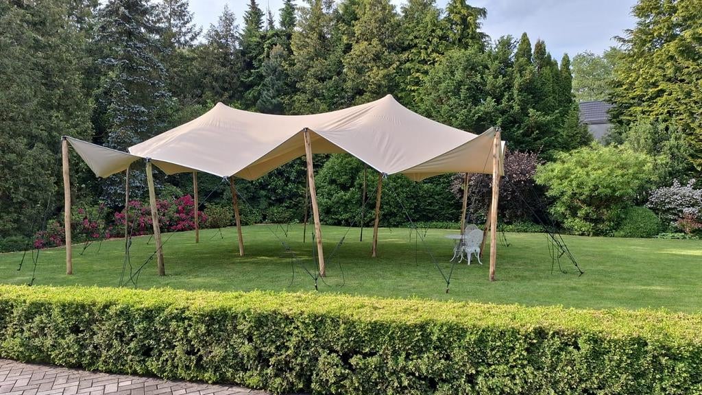 Stretchtent 6x10m te huur - incl. inrichting mogelijk, Ophalen of Verzenden