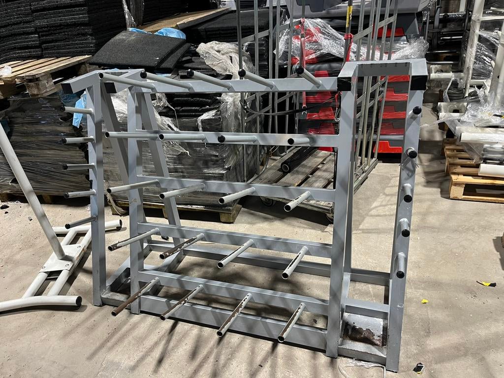 Bodypump halter dtangen en schijven rek, Ophalen, Gebruikt, Overige typen, Stangen en