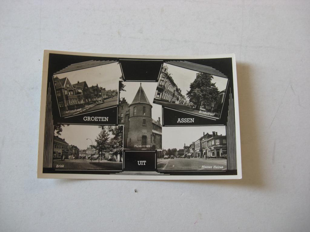 Groeten uit Assen 5 luik, Ophalen of Verzenden, Voor 1920, Gelopen, Noord-Brabant