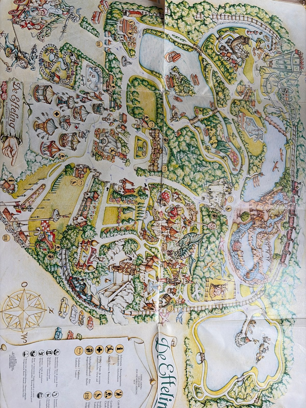 Efteling plattegrond 1983 - Vintage parkkaart, Ophalen of Verzenden, Gebruikt, Overige typen
