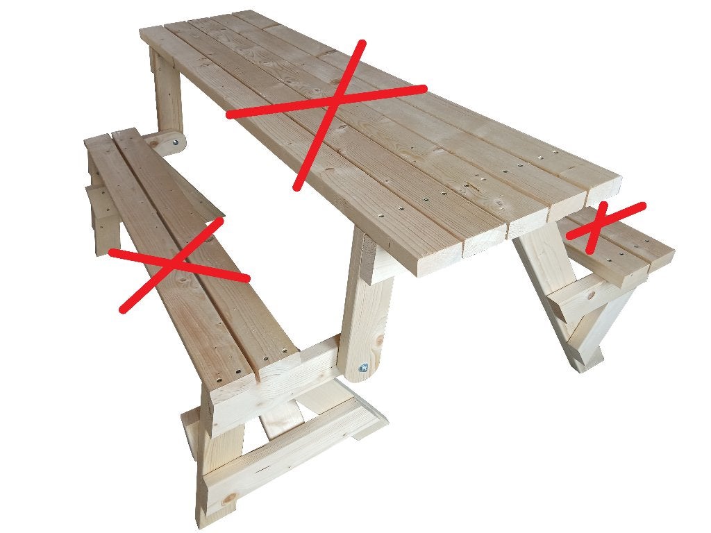 Nieuw mechanisme inklapbare picknicktafel bouwpakket, Nieuw, Ophalen of Verzenden, Inklapbaar, Rechthoekig