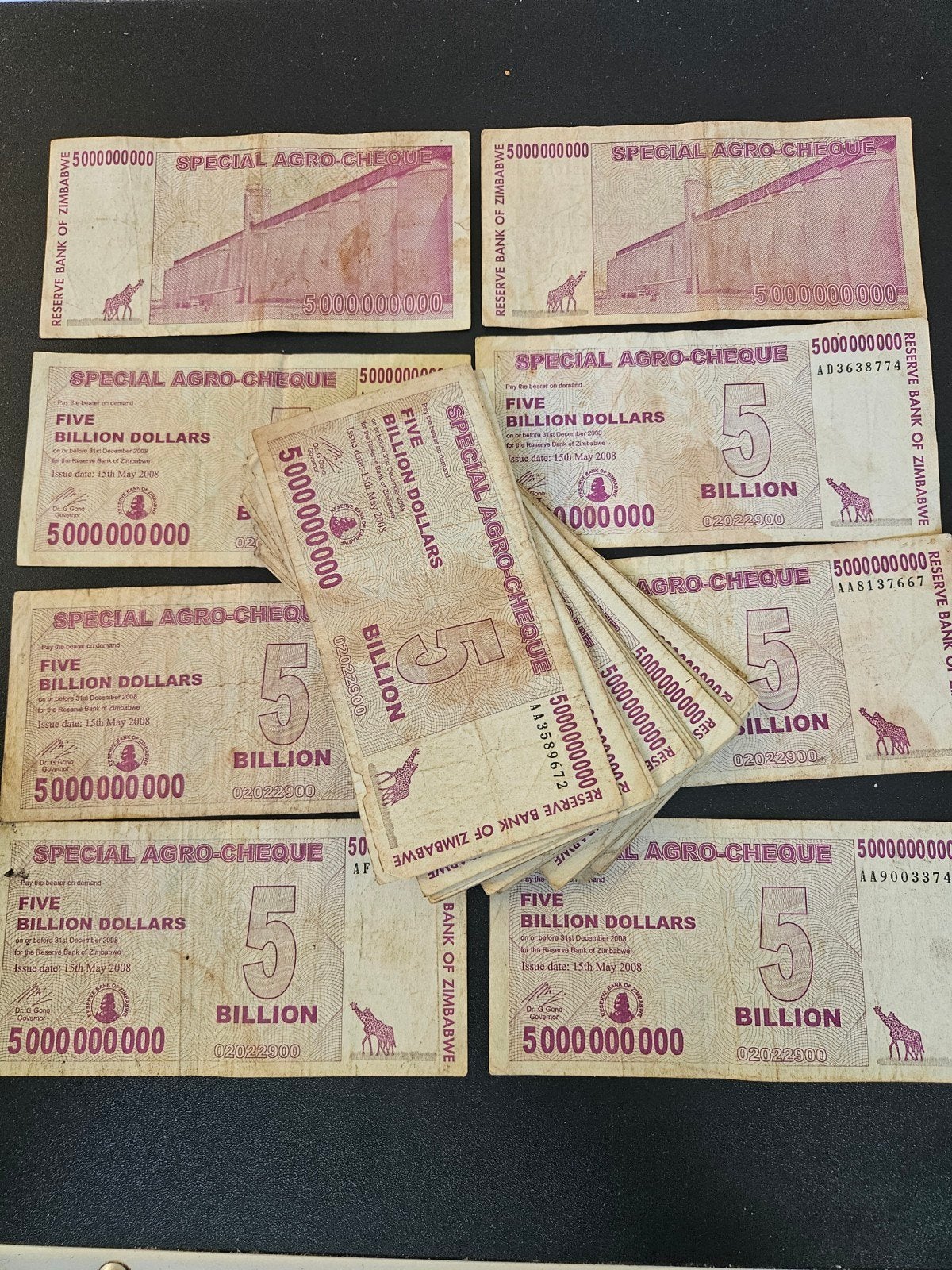 Zimbabwe pick 61 2008 5 billion  per stuk, Ophalen of Verzenden, Zimbabwe, Los biljet