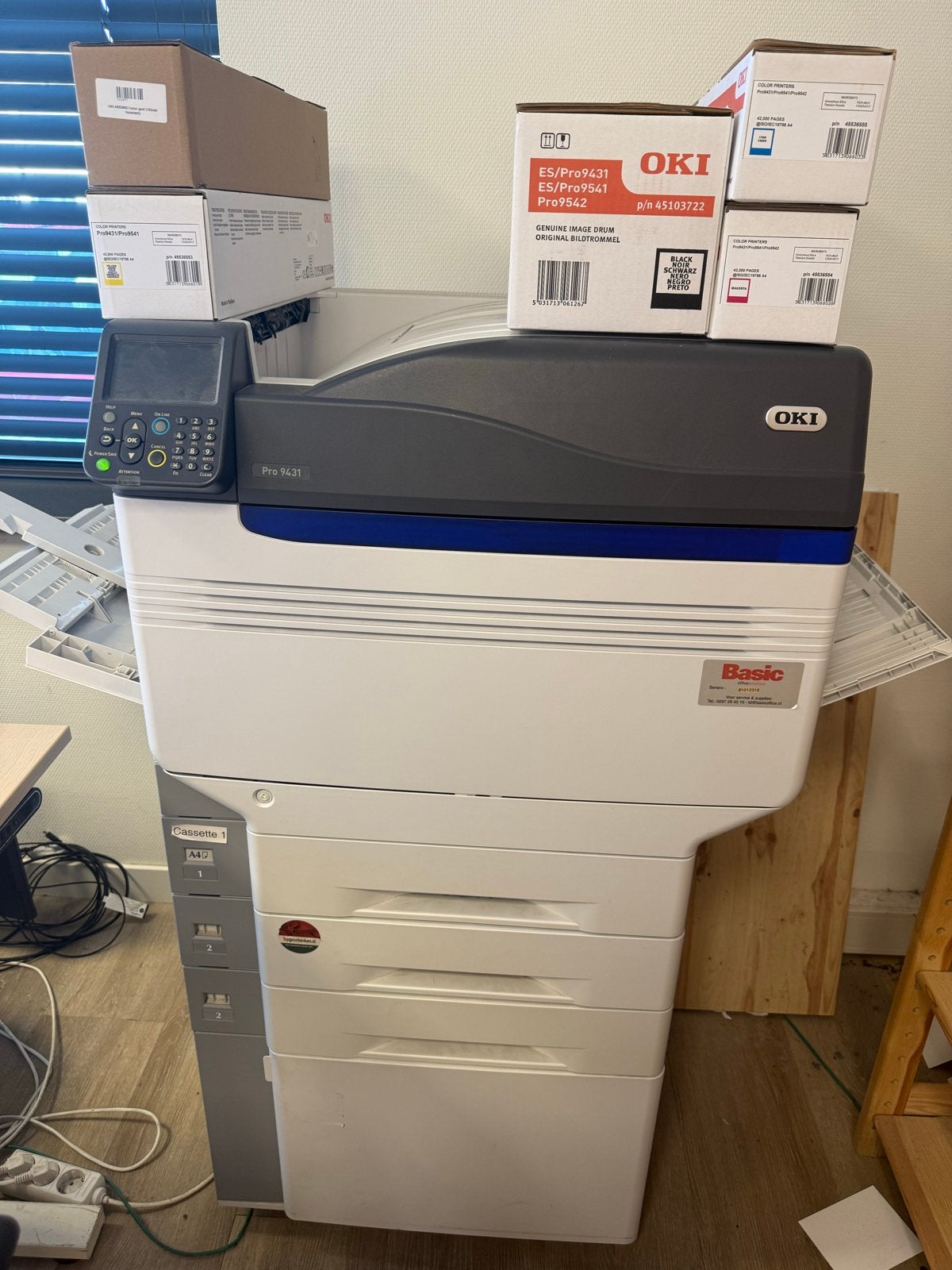 OKI Pro 9431 A3+ kleurenprinter met extra toner, Computers en Software, Printers, Gebruikt, Printer, Kleur printen, Ophalen of Verzenden