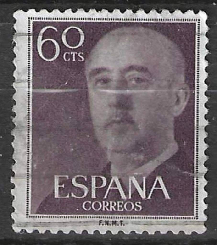 Spanje 1955-1958 - Yvert 861 - Generaal Francisco Franc(ST), Postzegels en Munten, Verzenden, Gestempeld