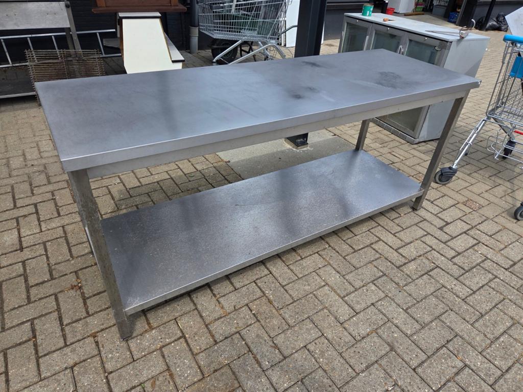 Rvs tafel , keuken tafel., Huis en Inrichting, Keuken | Keukenelementen, Ophalen, Gebruikt, 50 tot 100 cm, Minder dan 100 cm
