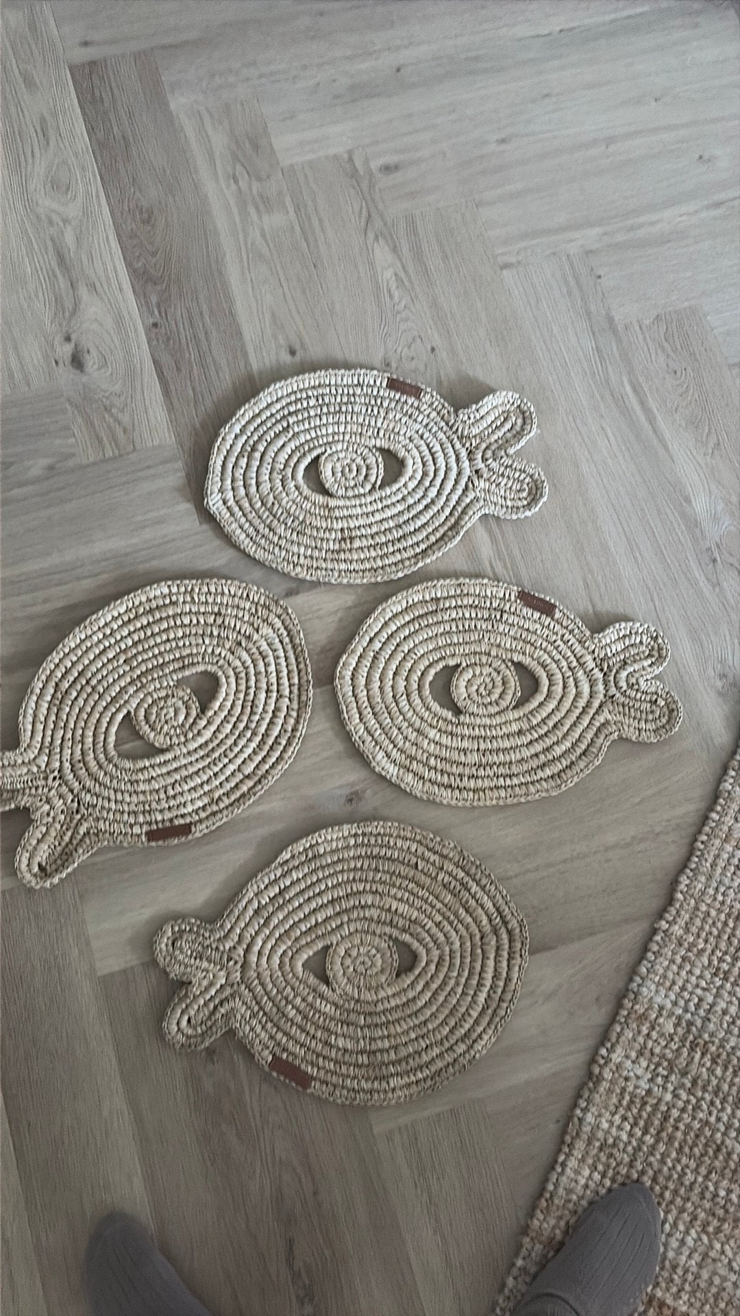 Rivièra Maison visvormige placemats (4x) - Nieuw, Nieuw, Ophalen of Verzenden, Landelijk, Beige