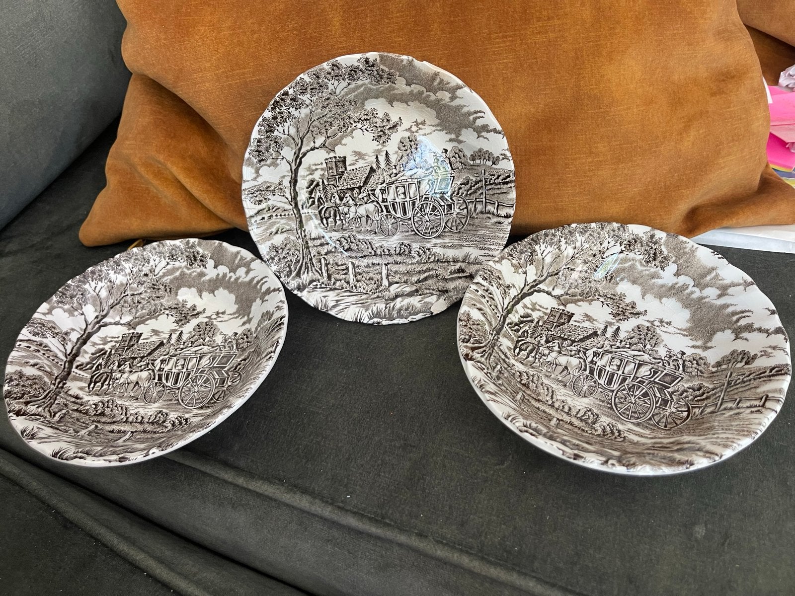 Set van 3 Myott Royal Mail Staffordshire Ware schaaltjes, Ophalen of Verzenden