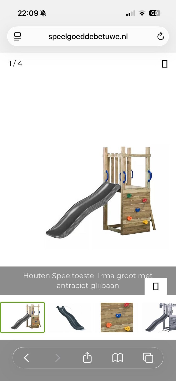 Speeltoren met glijbaan, Ophalen, Gebruikt, Glijbaan